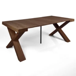 Adelaide tavolo consolle allungabile dark wood noce mdf melaminico h75 p45/95/145/195 l90 2-8 posti