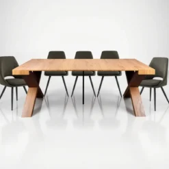 Adelaide tavolo consolle allungabile wood rovere mdf melaminico h75 p45/95/145/195 l90 2-8 posti