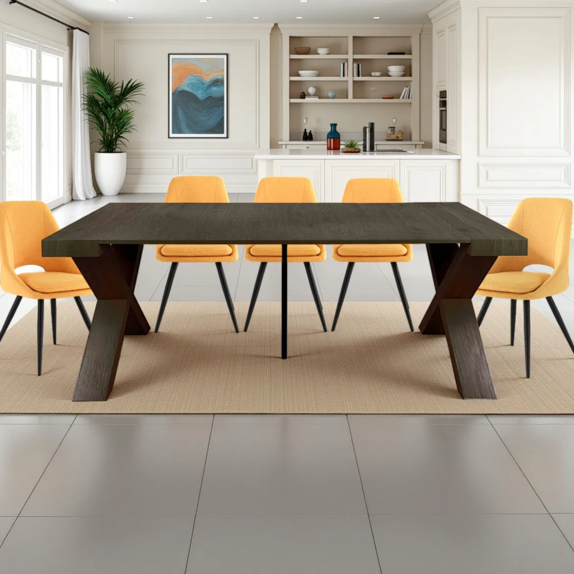 Adelaide tavolo consolle allungabile grey wood legno grigio mdf melaminico h75 p45/95/145/195 l90 2-8 posti