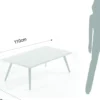 Afteli salotto interno e esterno in alluminio bianco opaco con cuscini tessuto sintetico grigio chiaro