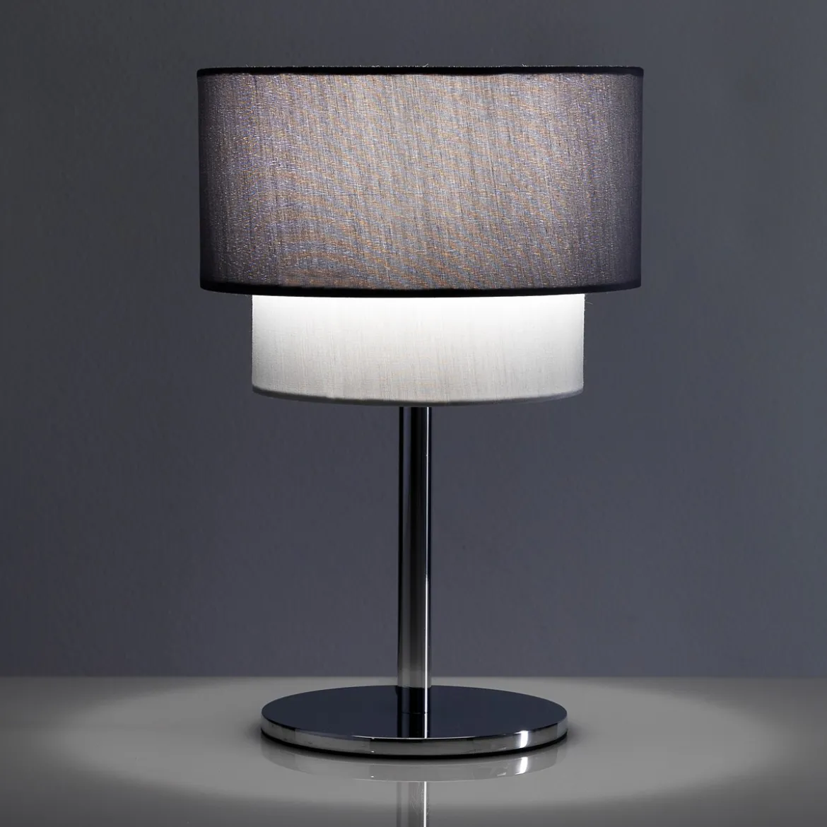 Alaska lampada da tavolo in tessuto grigio d20xh30 cm