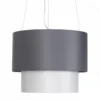 Alaska lampadario in tessuto grigio d40xh30 cm