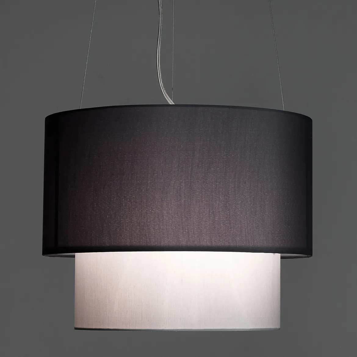 Alaska lampadario in tessuto grigio d40xh30 cm