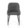 Alice Grey sedia imbottita tessuto grigio easy clean struttura metallo nero opaco h85 l50 p57 seduta h45