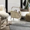 Alopa portariviste in rattan sbiancato 40x20xh41 cm