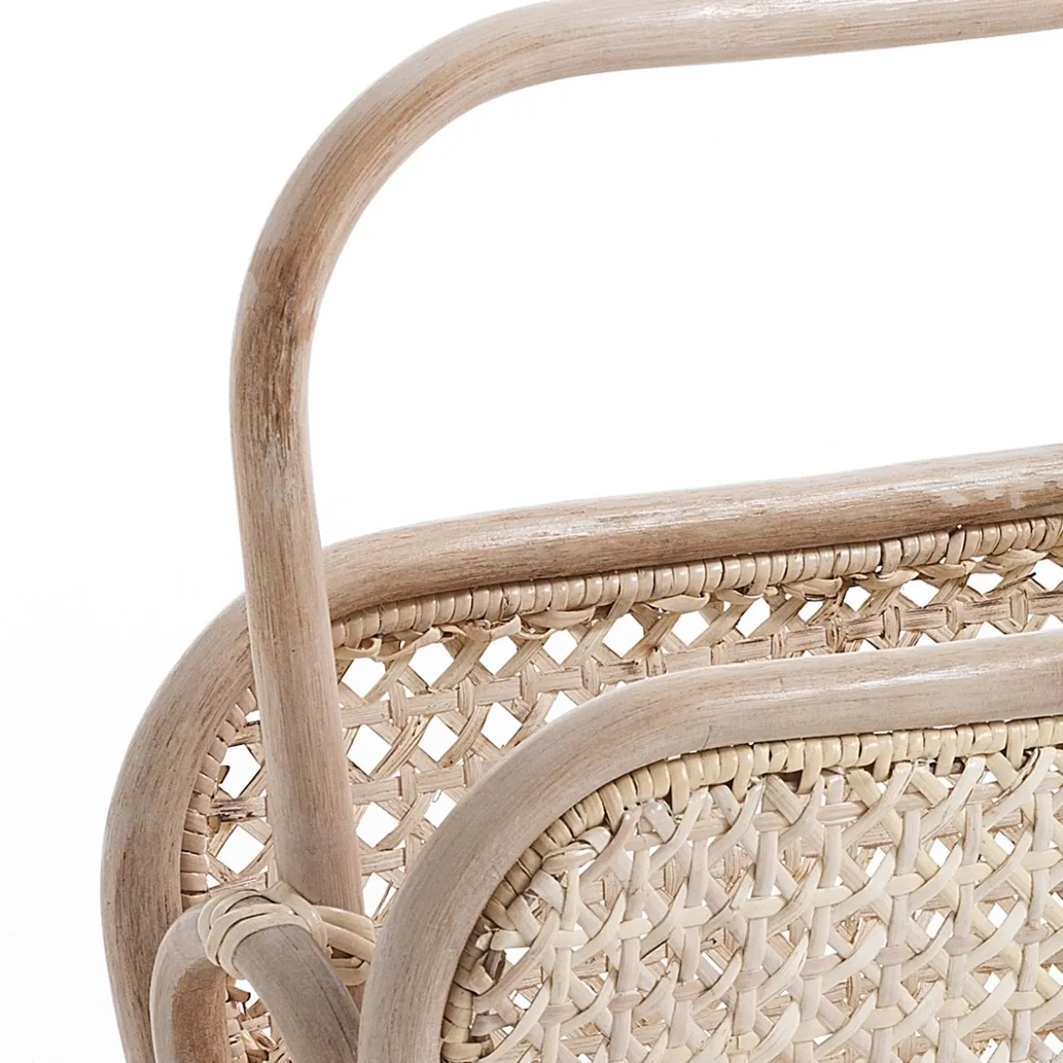 Alopa portariviste in rattan sbiancato 40x20xh41 cm