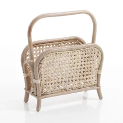Alopa portariviste in rattan sbiancato 40x20xh41 cm