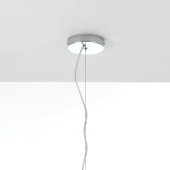 Alycia b lampadario in metallo cromato sfere in vetro bianco opaco con cavo regolabile d75 h56 cm