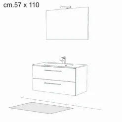 Ambience 23 tappeto bagno scendiletto cm 57 x 110 anallergico antiacaro antiscivolo