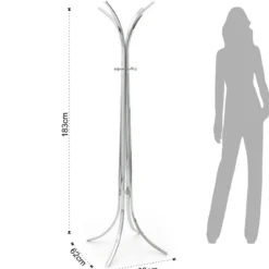 Amerigo appendiabiti in metallo cromato 62x62xh183 cm