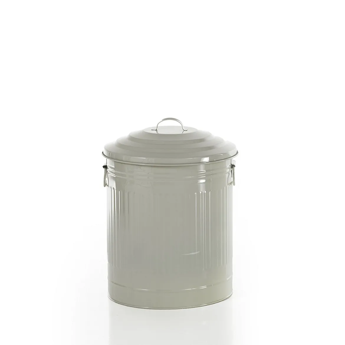 Amerika set 3 mini pattumiere in metallo colore avorio lucido