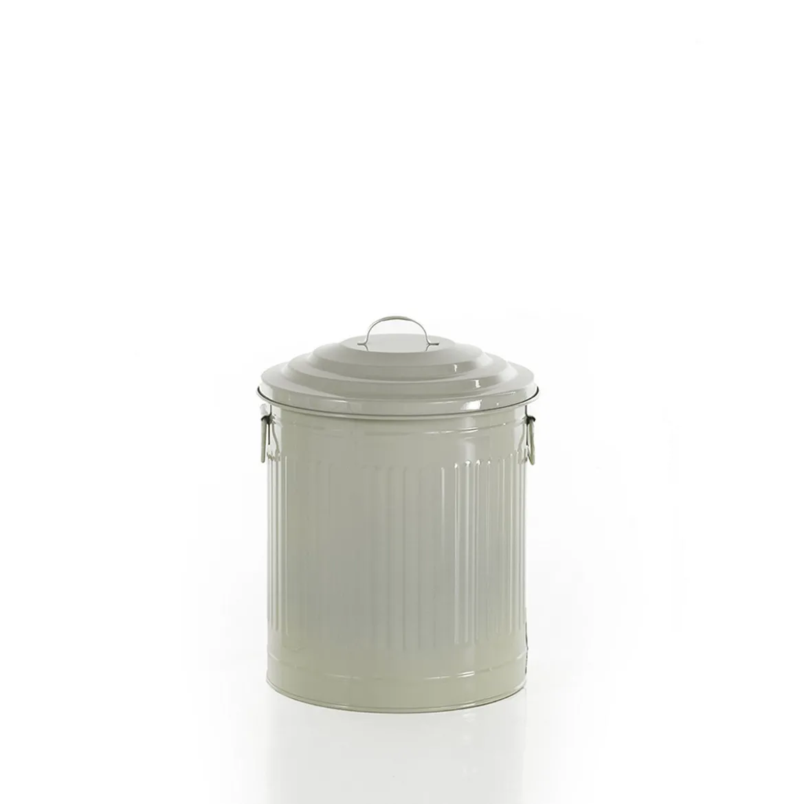 Amerika set 3 mini pattumiere in metallo colore avorio lucido