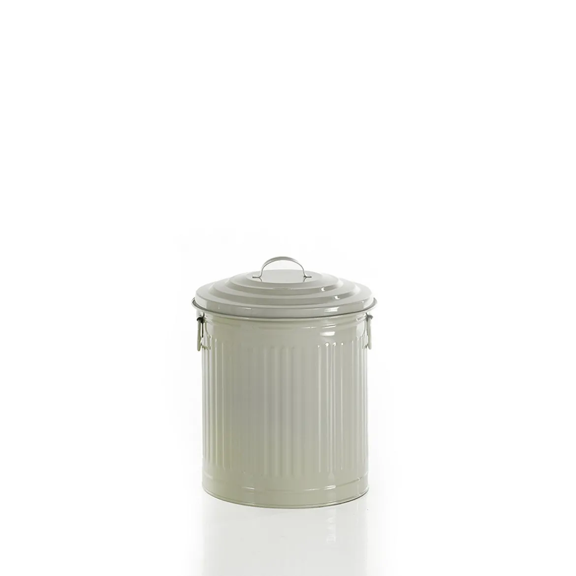 Amerika set 3 mini pattumiere in metallo colore avorio lucido