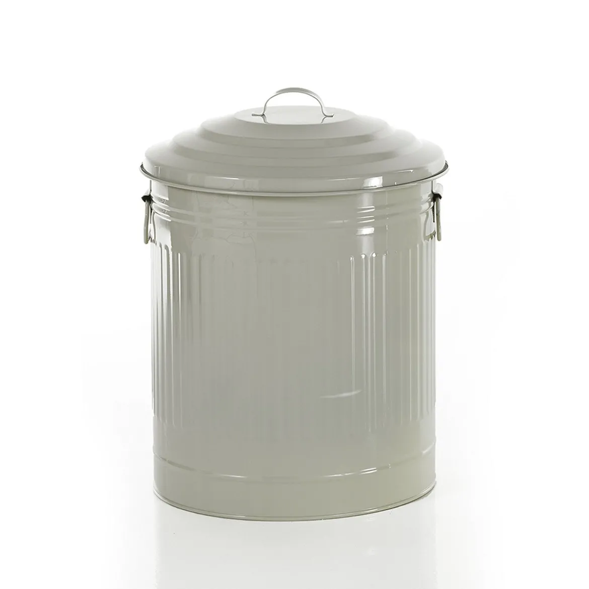 Amerika set 3 pattumiere in metallo colore avorio lucido