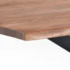 Amon Tavolo in Legno massello di Acacia con base in acciaio verniciato nero opaco 195x100 cm
