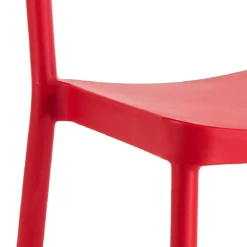 Anja red sedia interno esterno colore rosso opaco impilabile resistente agenti e raggi uv h.815 l.43 p.50 cm