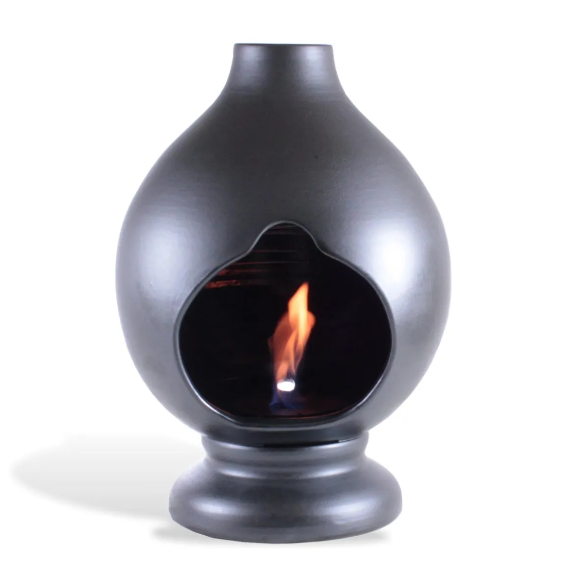 Arabesko c. fucie camino a bioetanolo in ceramica realizzato a mano non necessita di canna fumaria cm. h50 d35 made in italy
