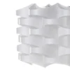 Arca lampada da tavolo in polipropilene bianco opaco e acciaio satinato d36 h47 cm