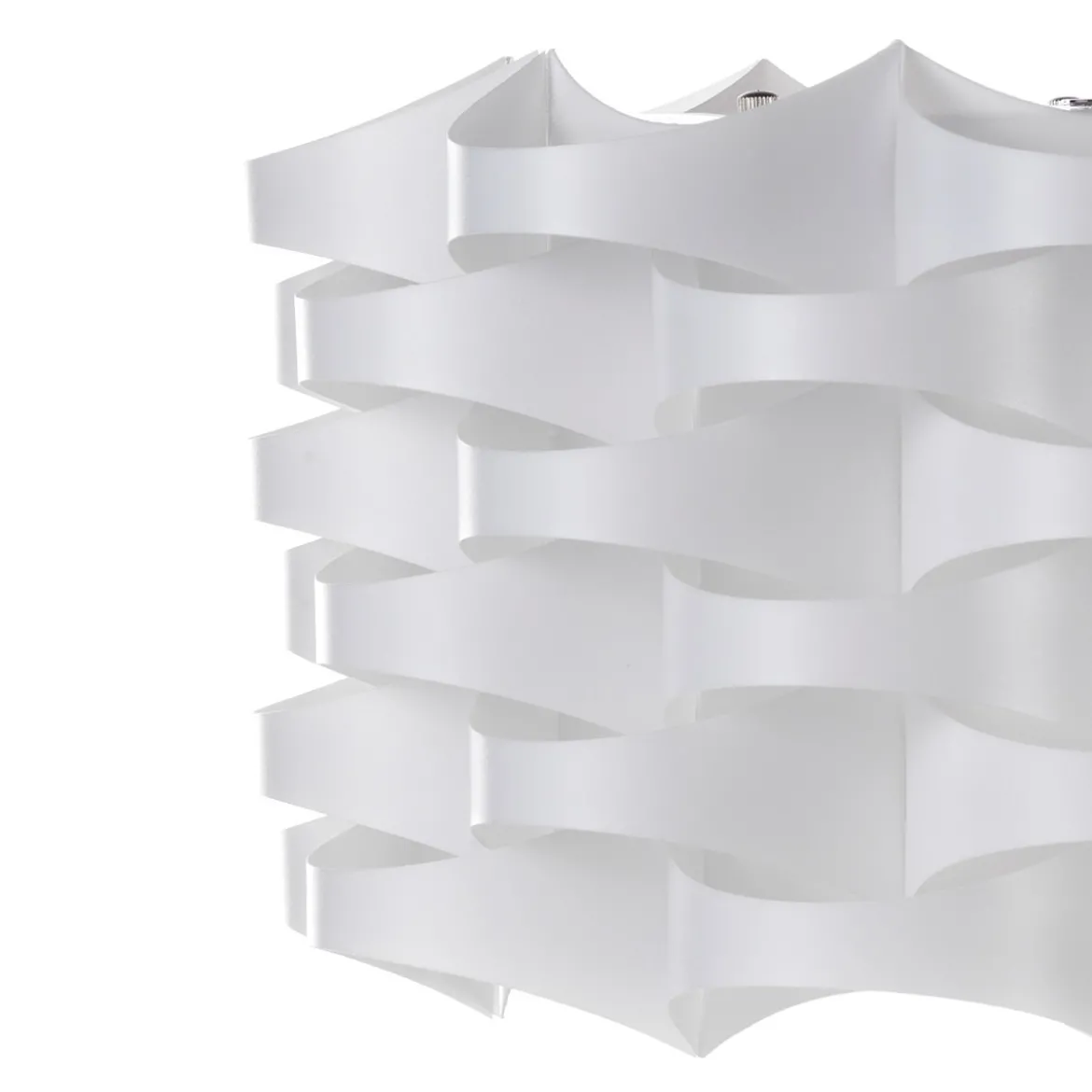 Arca lampada da tavolo in polipropilene bianco opaco e acciaio satinato d36 h47 cm