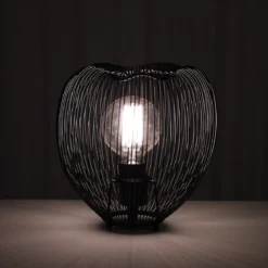 Arcon lampada da tavolo con paralume in filo di acciaio d25 h26 cm