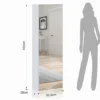 Art guardaroba / scarpiera a colonna bianco finitura larice con anta a specchio 50.5x28xh160 cm