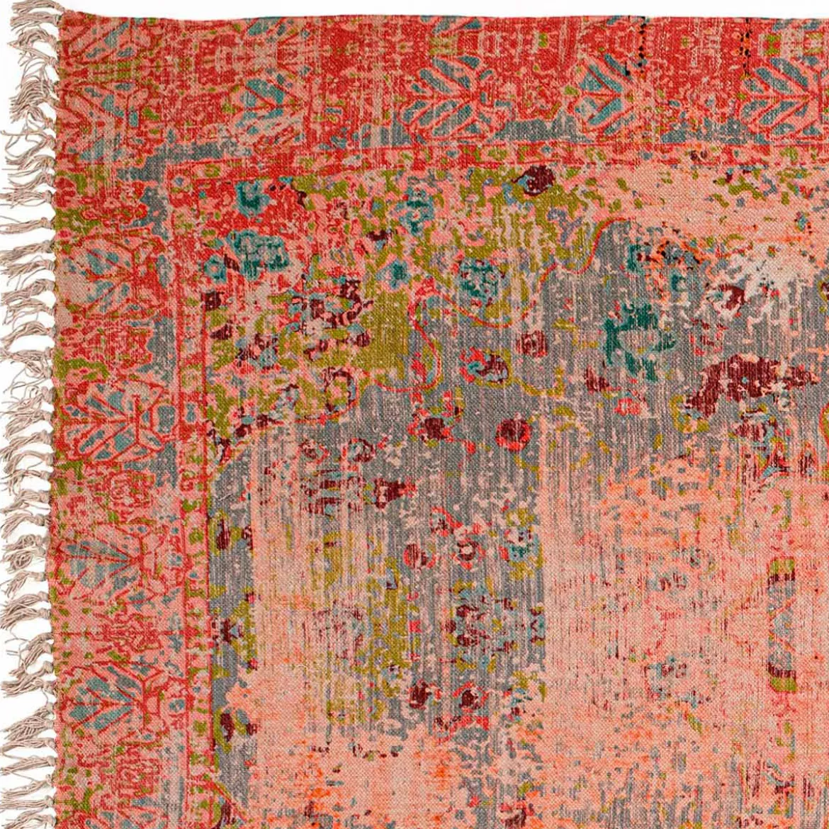 Artist tappeto large in cotone 100% con nappe 260x150 cm
