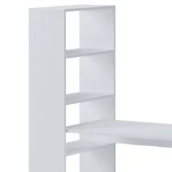 Art Libreria Scrivania Bianca finitura Larice, 119x 535 x h 141 cm