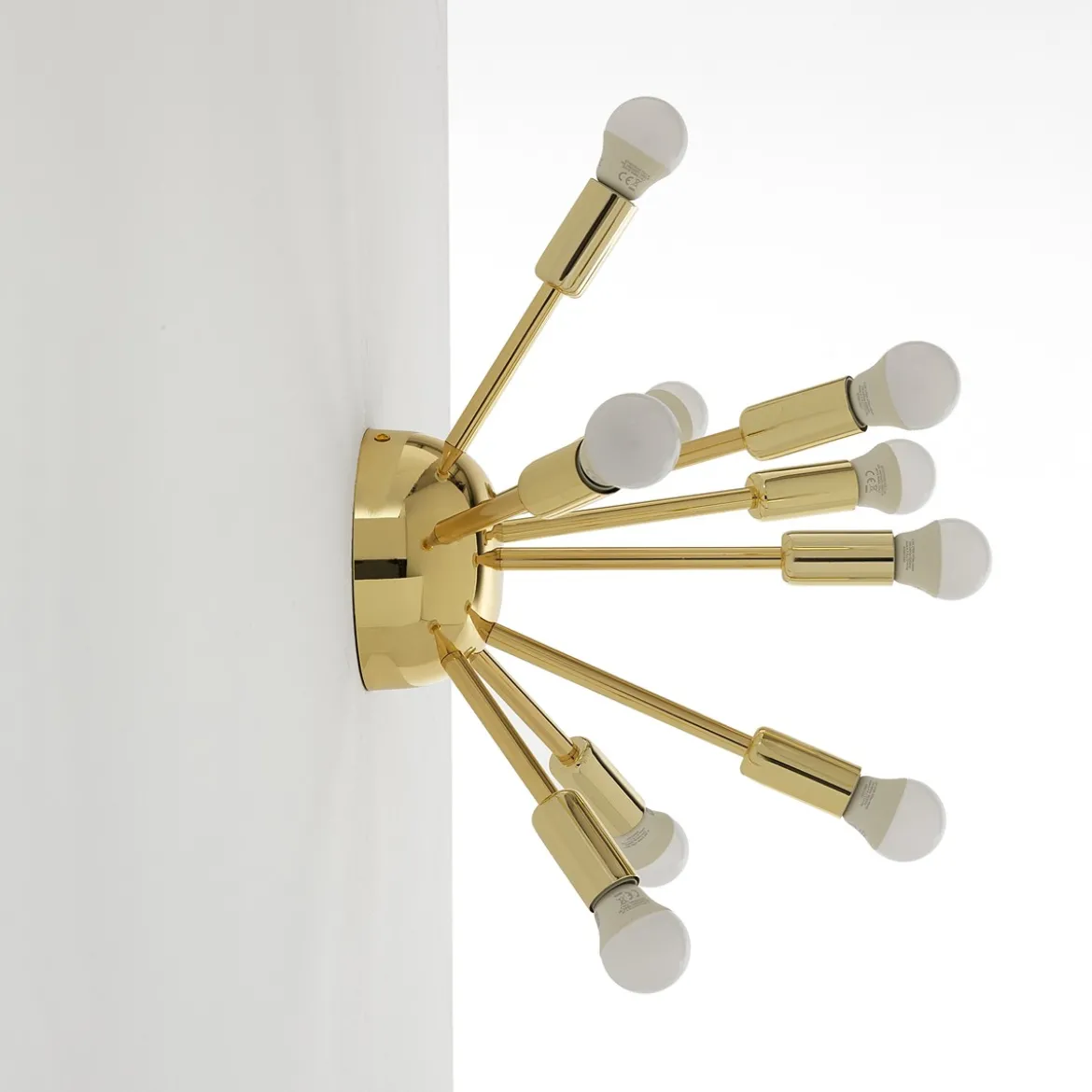Astra lampadario / applique in metallo oro lucido d38 h29