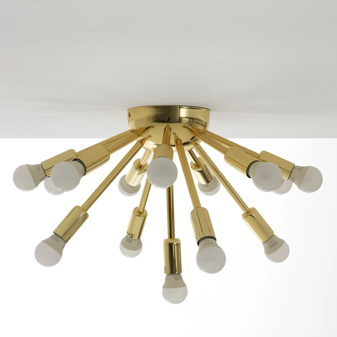 Astra lampadario / applique in metallo oro lucido d43 h29 cm