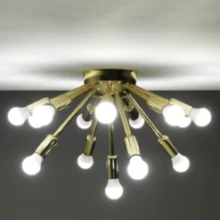 Astra lampadario / applique in metallo oro lucido d43 h29 cm