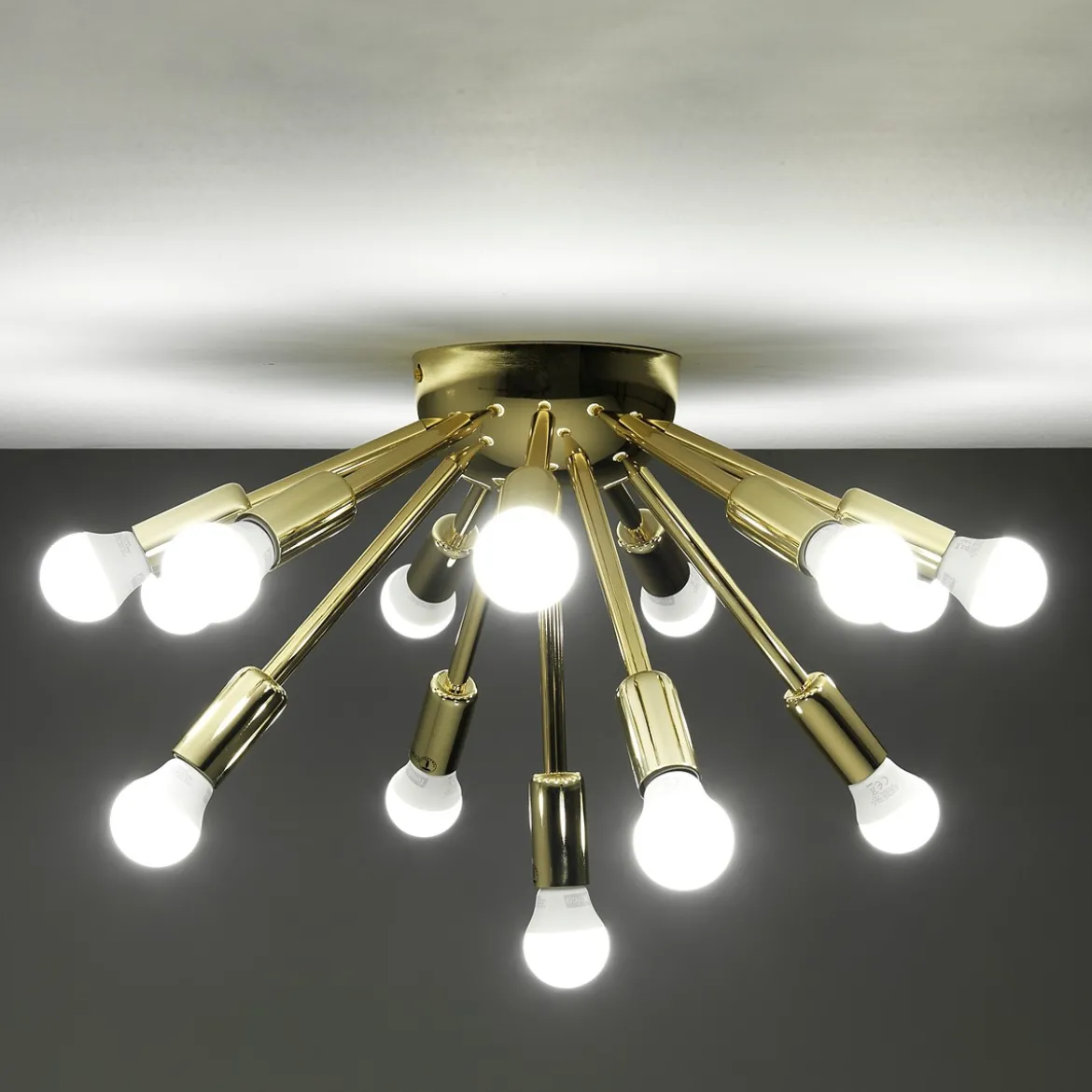 Astra lampadario / applique in metallo oro lucido d43 h29 cm