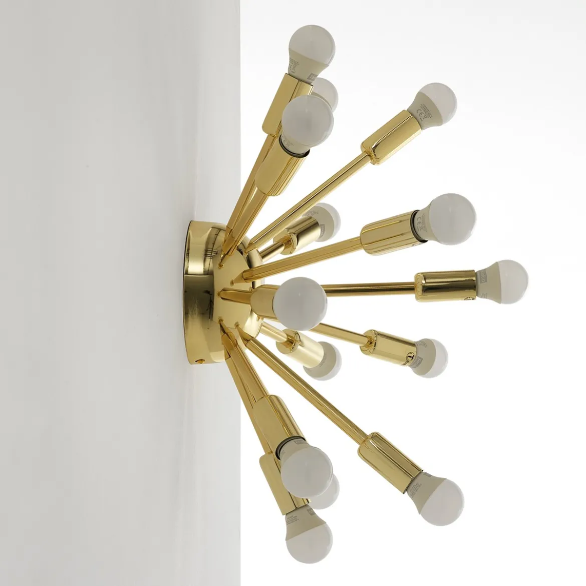 Astra lampadario / applique in metallo oro lucido d43 h29 cm