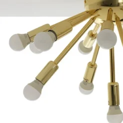 Astra lampadario / applique in metallo oro lucido d43 h29 cm