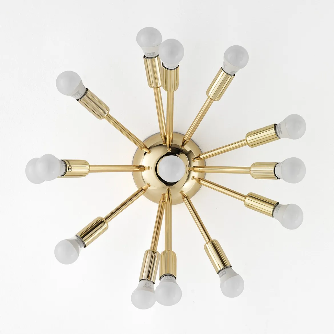 Astra lampadario / applique in metallo oro lucido d43 h29 cm