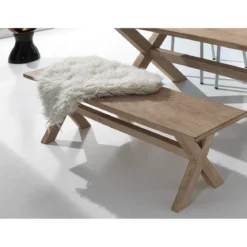 Avignone panca modello in legno massello di mango l.160 p.355 h.445 cm