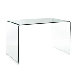 Bend Scrivania in Vetro Curvato spessore 12 mm, 126 x 70 x h 74 cm