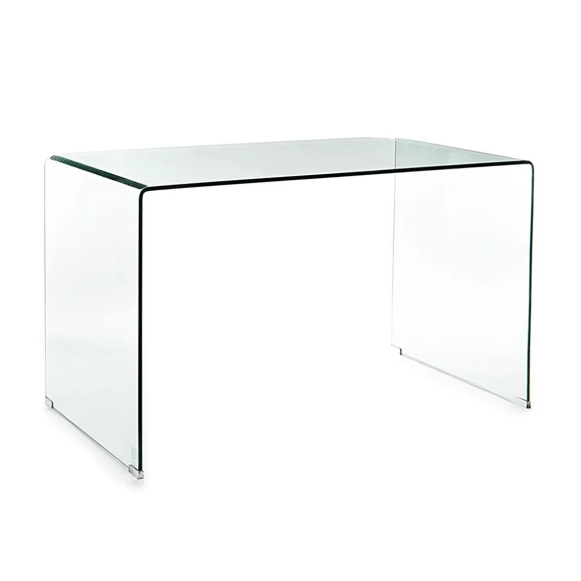 Bend Scrivania in Vetro Curvato spessore 12 mm, 126 x 70 x h 74 cm