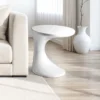 Berth tavolino comodino in resina bianco lucido 39x45 h44 cm