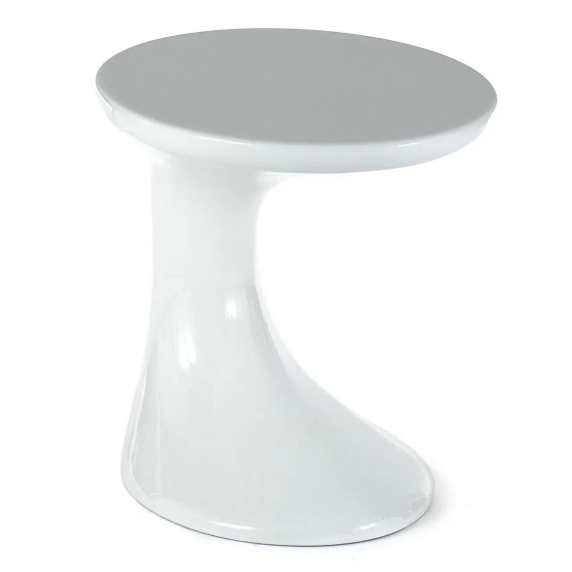 Berth tavolino comodino in resina bianco lucido 39x45 h44 cm
