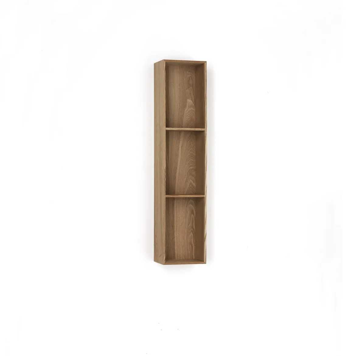 Billa mensola contenitore 3 vani impiallacciata rovere l90 p15 h20 cm