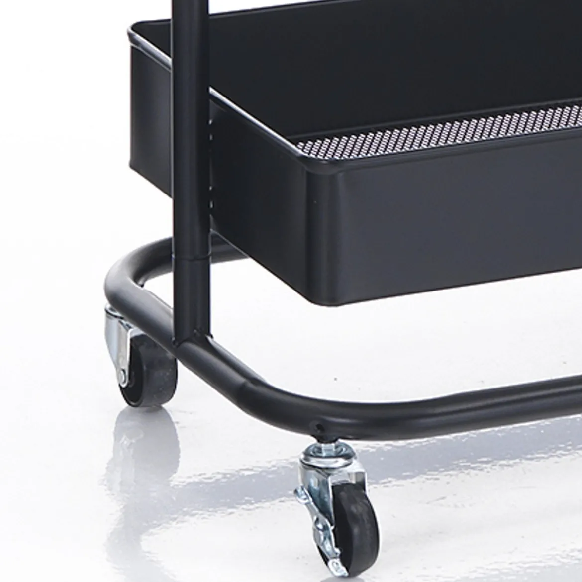 Billy stender in acciaio nero opaco ripiano effetto legno 60x37xh190 cm