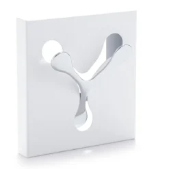 Bin 1 white appendiabiti da muro in metallo verniciato bianco opaco h16.5 l17.5 p2 cm
