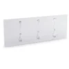 Bin 3 white appendiabiti da muro in metallo bianco opaco h18 l48 p3 cm