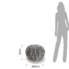 Blend pouf rivestimento 100% cotone grigio d50xh35 cm