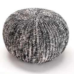 Blend pouf rivestimento 100% cotone grigio d50xh35 cm