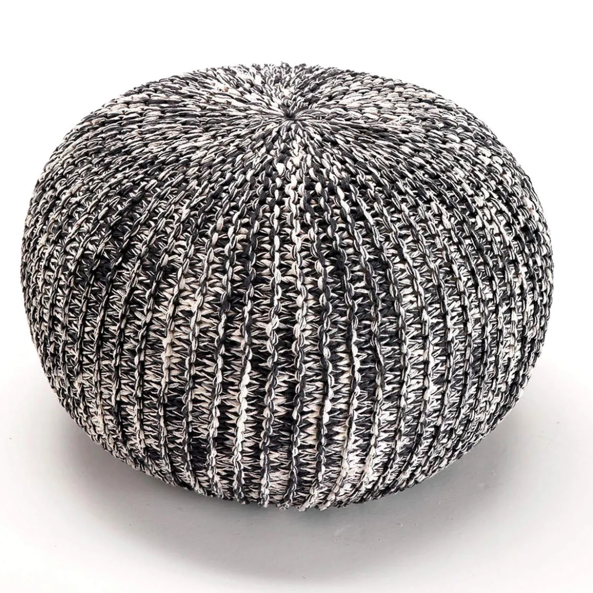 Blend pouf rivestimento 100% cotone grigio d50xh35 cm