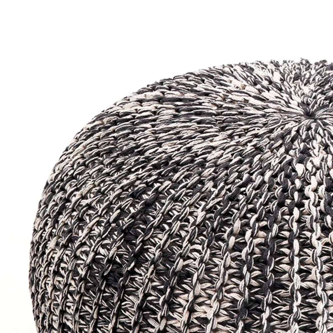 Blend pouf rivestimento 100% cotone grigio d50xh35 cm