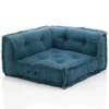 Blue elemento angolare rivestimento cotone nido d'ape blu dimensioni l80 p80 h40 cm