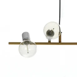 Branch lampadario in metallo ottone luci direzionabili e filo regolabile 90 h120 cm