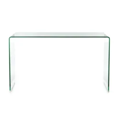 Bridg 125 consolle in vetro curvato 125x40xh70 cm